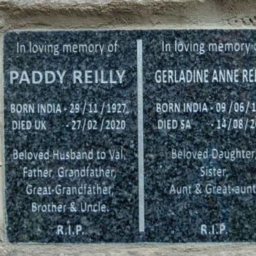 REILLY Paddy 1927-2020 &amp; Gerladine Anne 1930-2006