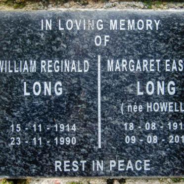 LONG William Reginald 1914-1990 &amp; Margaret Easton HOWELL 1914-2011