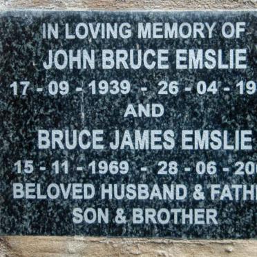 EMSLIE John Bruce 1939-1975 :: EMSLIE Bruce James 1969-2006