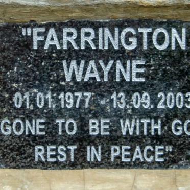FARRINGTON Wayne 1977-2003