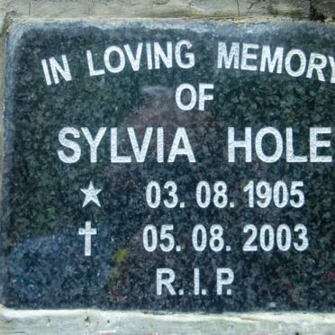 HOLE Sylvia 1905-2003