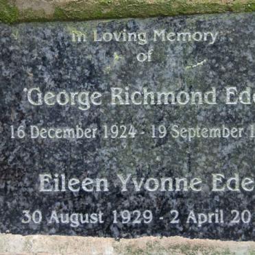 EDE George Richmond 1924-1982 &amp; Eileen Yvonne 1929-2016