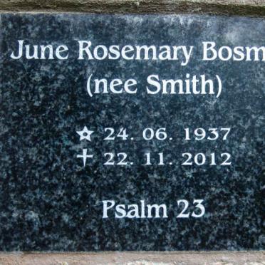 BOSMAN June Rosemary nee SMITH 1937-2012