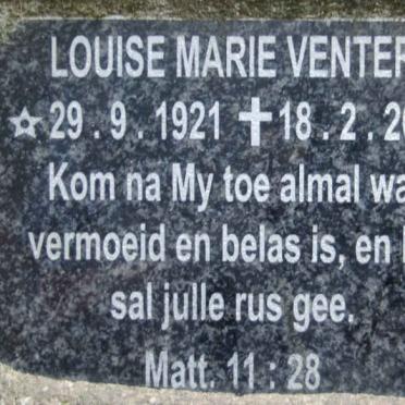 VENTER Louise Marie 1921-2007
