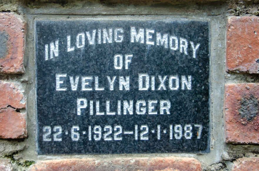 PILLINGER Evelyn Dixon 1922-1987