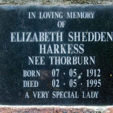 HARKESS Elizabeth Shedden nee THORBURN 1912-1995