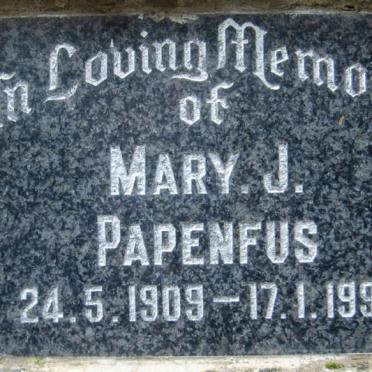 PAPENFUS Mary J. 1909-1993