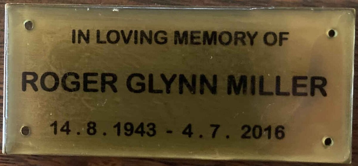 MILLER Roger Glynn 1943-2018