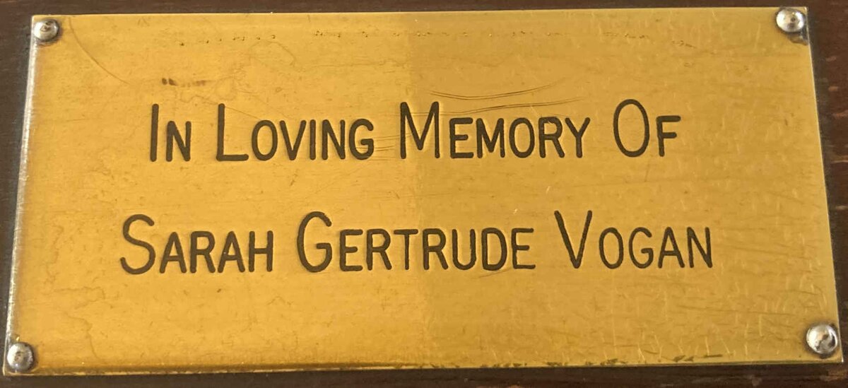 VOGAN Sarah Gertrude