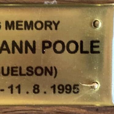 POOLE Michael Henry 1934-2020 & Elizabeth Ann SAMUELSON 1936-1995