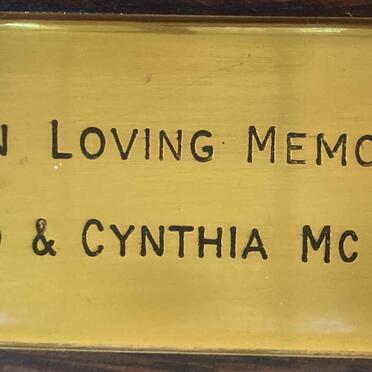 McGLASHAN Sid & Cynthia