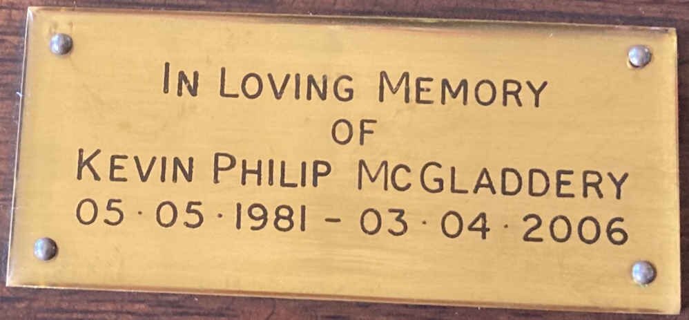 McGLADDERY Kevin Philip 1981-2006