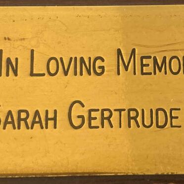 VOGAN Sarah Gertrude