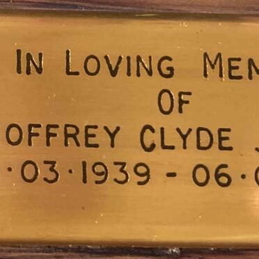 JOLLIFFE Geoffrey Clyde 1939-2007