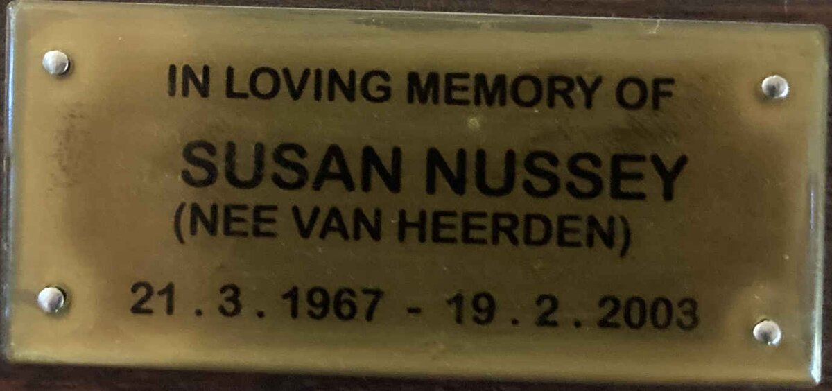 NUSSEY Susan nee Van HEERDEN