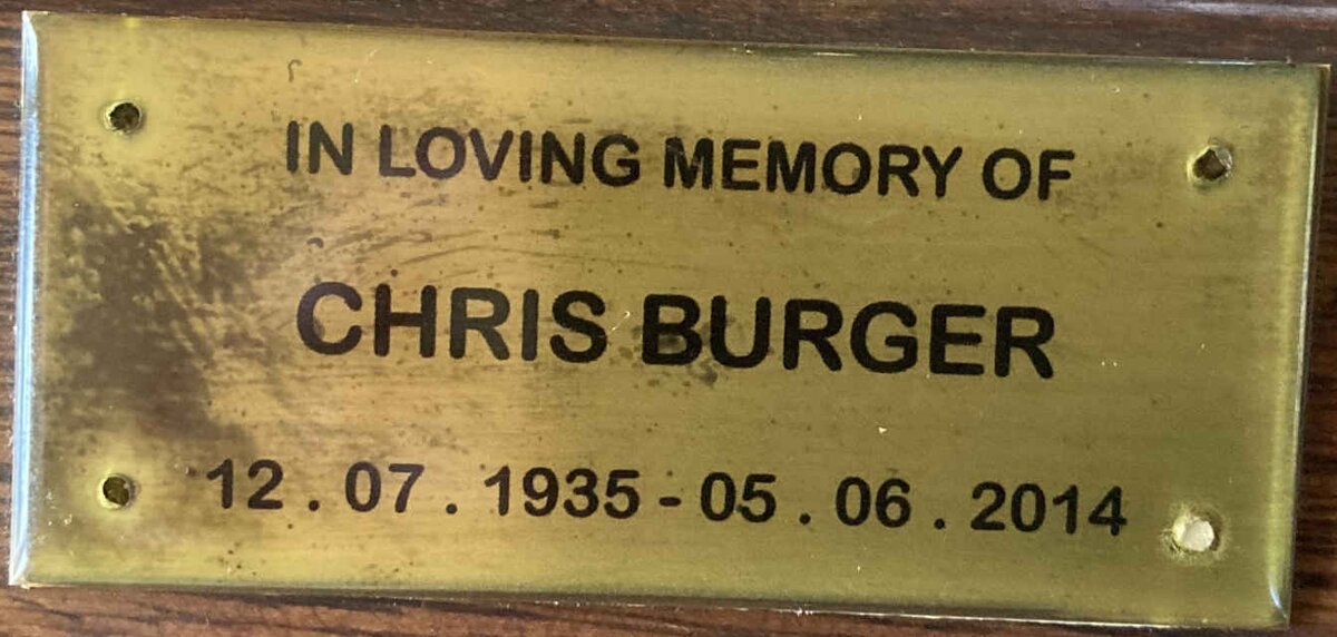 BURGER Chris 1935-2014