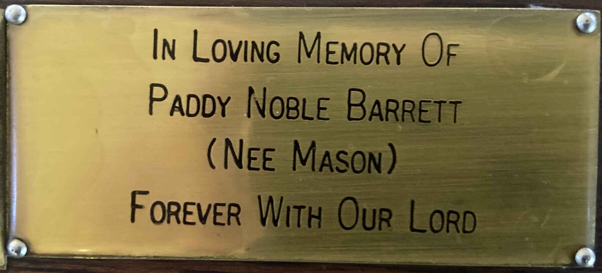 BARRETT Paddy Nobel nee MASON