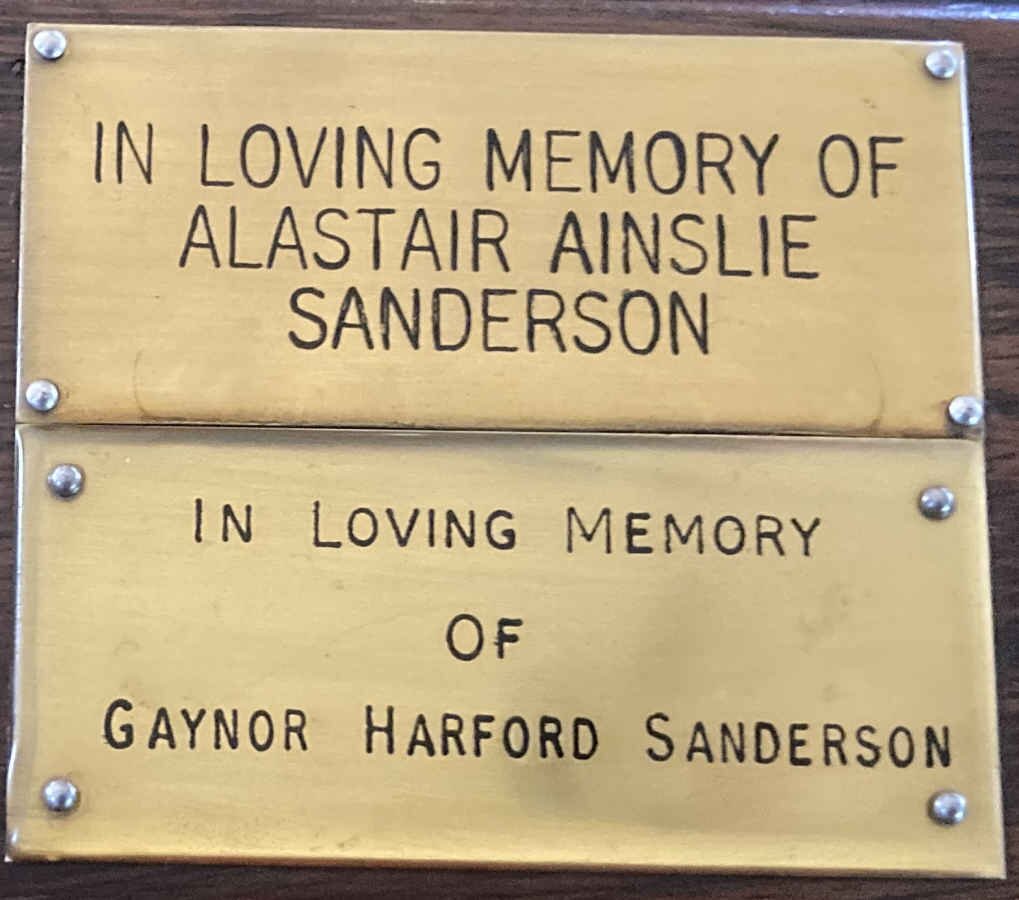 SANDERSON Alastair Ainslie & Gaynor Harford