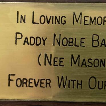 BARRETT Paddy Nobel nee MASON