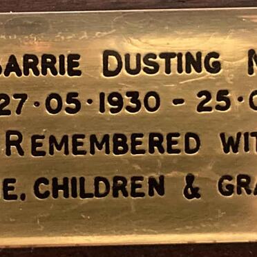 MATHEWS Barrie Dusting 1930-2007