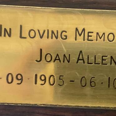 ALLEN Joan 1903-1939