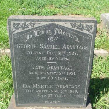 ARMITAGE George Samuel -1927 &amp; Kate -1931 :: ARMITAGE Ida Myrtle -1936