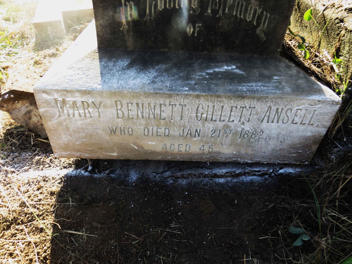 ANSELL Mary Bennett Gillett -1882