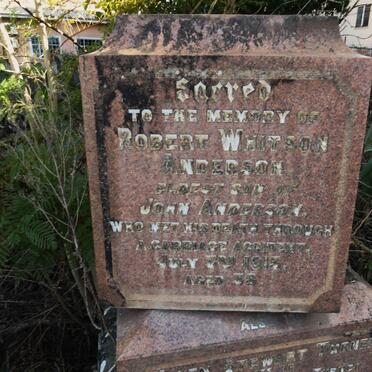 ANDERSON Robert Whitson -1913