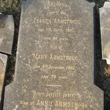ARMSTRONG Francis -1902 :: ARMSTRONG Mary -1902 :: ARMSTRONG Annie -1933