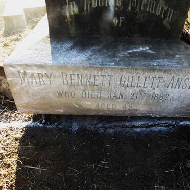 ANSELL Mary Bennett Gillett -1882