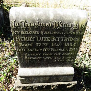 ATTRIDGE Henry Luke 1865-1940