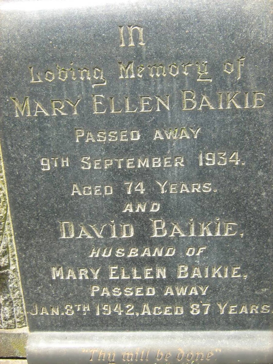 BAIKIE David -1942 &amp; Mary Ellen -1934