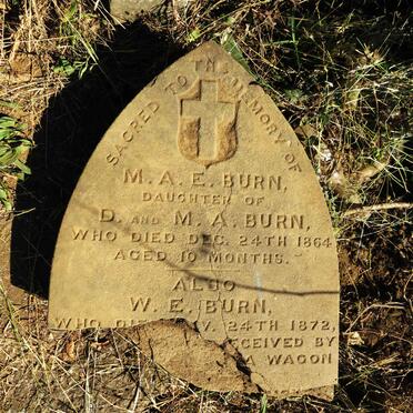 BURN M.A.E. -1864 :: BURN W.E. -1872