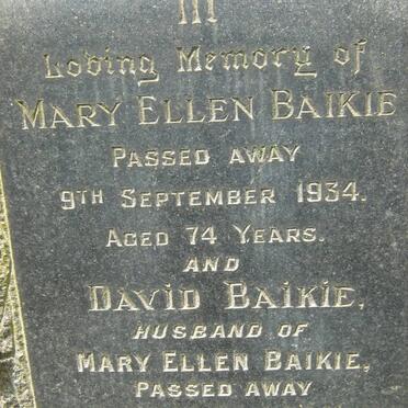 BAIKIE David -1942 &amp; Mary Ellen -1934