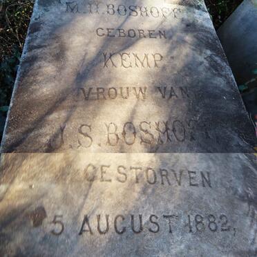 BOSHOFF Maria Helena nee KEMP -1882