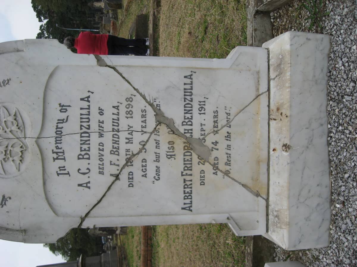 BENDZULLA Albert Friedrich -1911 &amp; A.C. -1898