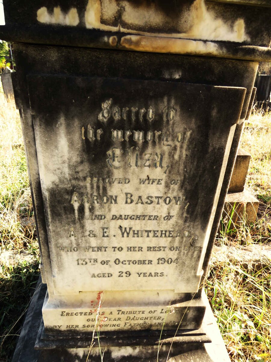 BASTOW Eliza nee WHITEHEAD -1904