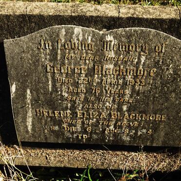 BLACKMORE George -1933 & Helene Eliza -1941