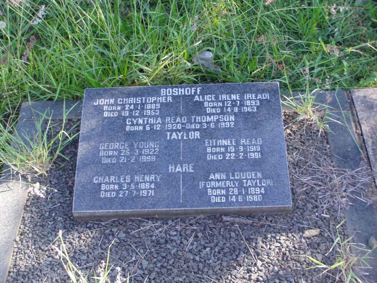 BOSHOFF :: HARE :: TAYLOR