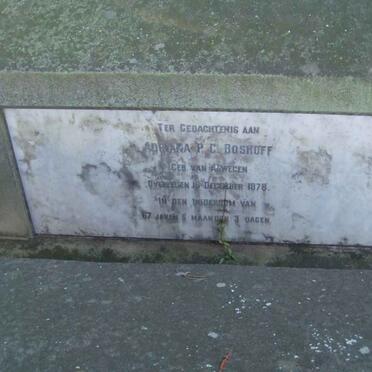 BOSHOFF Adriana P.C. nee VAN ASWEGEN -1878
