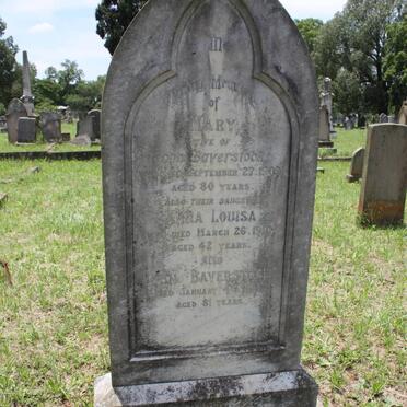 BAVERSTOCK John -1921 &amp; Mary -1909 &amp; Annie -1940 :: BAVERSTOCK Anna Louisa -1910