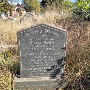 COMINS Robert -1934 & Winifred Hilda nee MAYNE -1961 :: COMINS Richard Charles William -1907