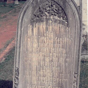 CAMERON Robert Thomson -1918 & Elizabeth 1855-1927