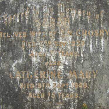 CROSBY Sarah -1930 :: CROSBY Catherine Mary -1948