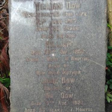 DOW William -1867 &amp; Jane -1923 :: DOW William -1856