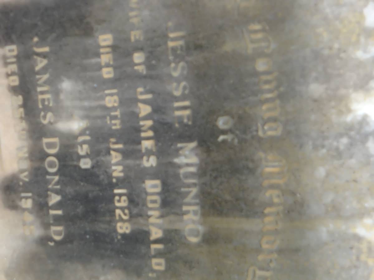 DONALD James -1945 &amp; Jessie MUNRO -1928