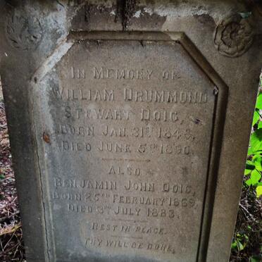 DOIG William Drummond Stewart 1848-1890 :: DOIG Benjamin John 1869-1883