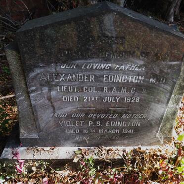 EDINGTON Alexander -1928 & Violet P.S. -1941