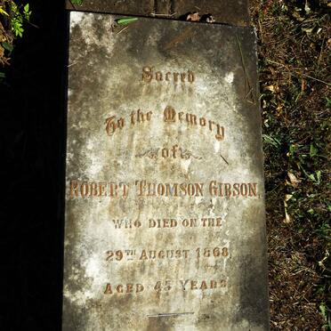 GIBSON Robert Thomson -1866