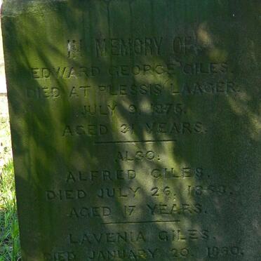 GILES Edward George -1876 :: GILES Alfred -18?3 :: GILES Lavinia -1860